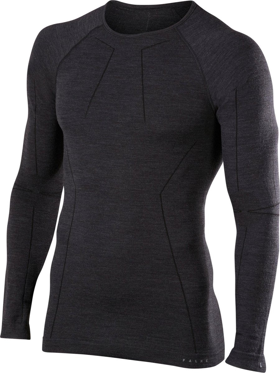 FALKE Wool Tech Longsleeved Shirt Heren 33411 - Zwart 3000 black Heren - L