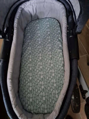 Wandelwagenhoes - cactusmotief - groen - tricot stof