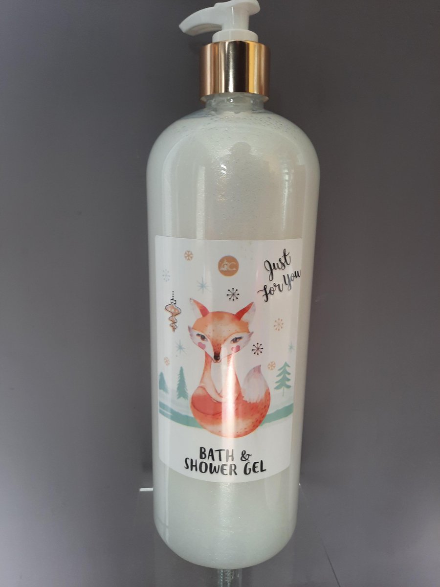 bad - douchegel cocos - voordeelverpakking - glitter - vegan 980 ml