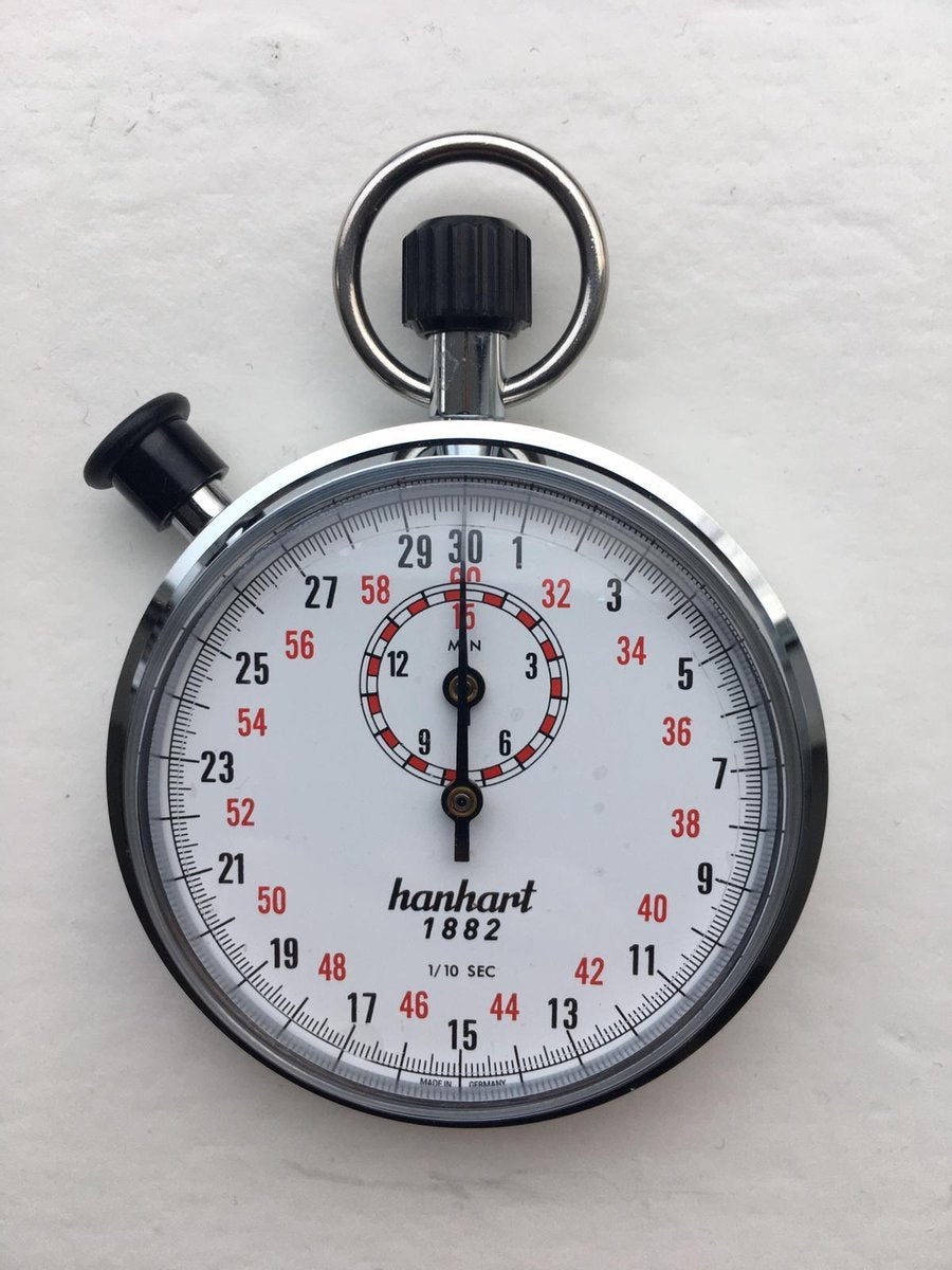 Hanhart stopwatch mechanisch 125.0401-0S  - 1/10 sec - 15 min