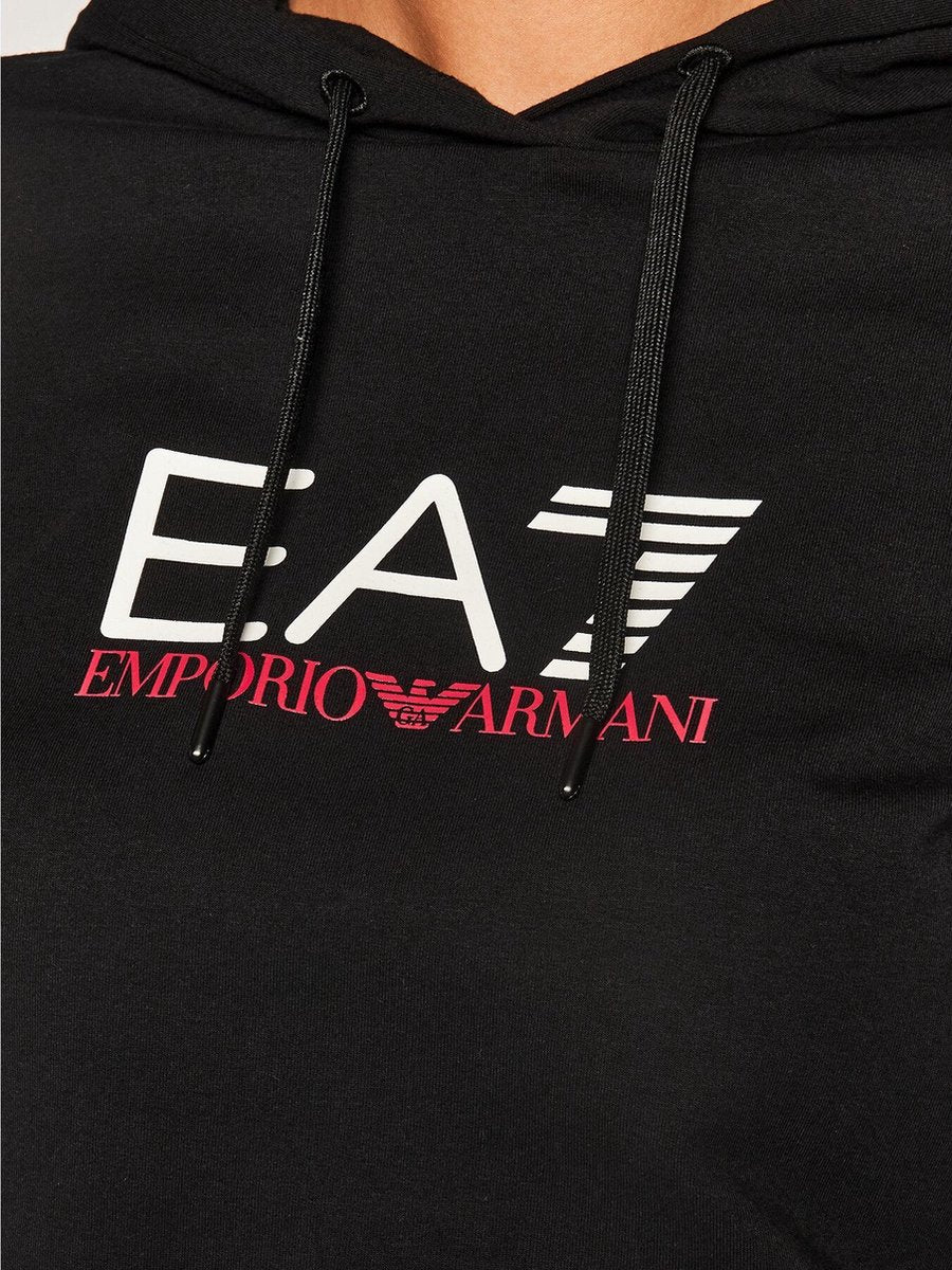 Emporio Armani EA7 Hoodie / Sweatshirt met Capuchon - Zwart - Maat XXS