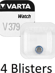4 Stuks (4 Blisters a 1 st) Varta SR521 SW/SR63 SW/V379 Single-use battery Zilver-oxide 1