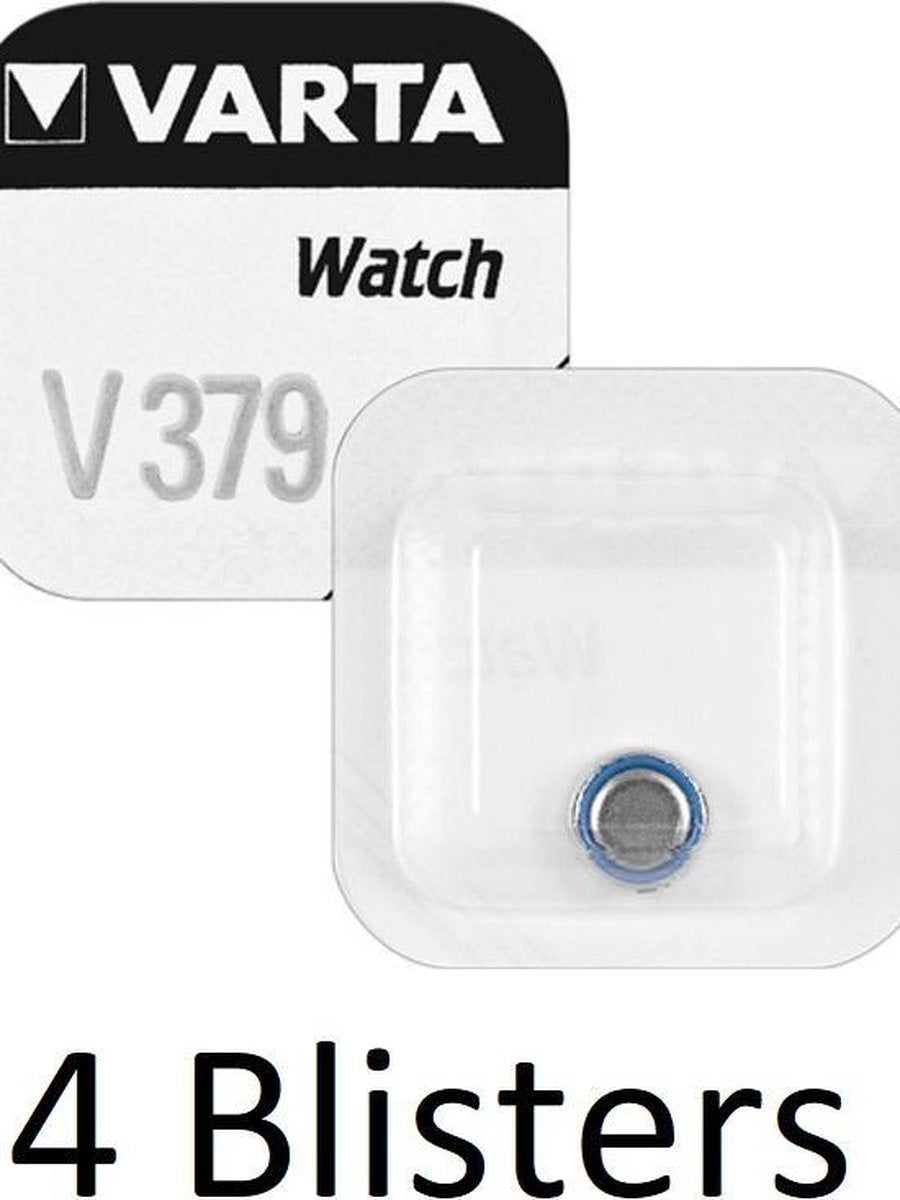 4 Stuks (4 Blisters a 1 st) Varta SR521 SW/SR63 SW/V379 Single-use battery Zilver-oxide 1