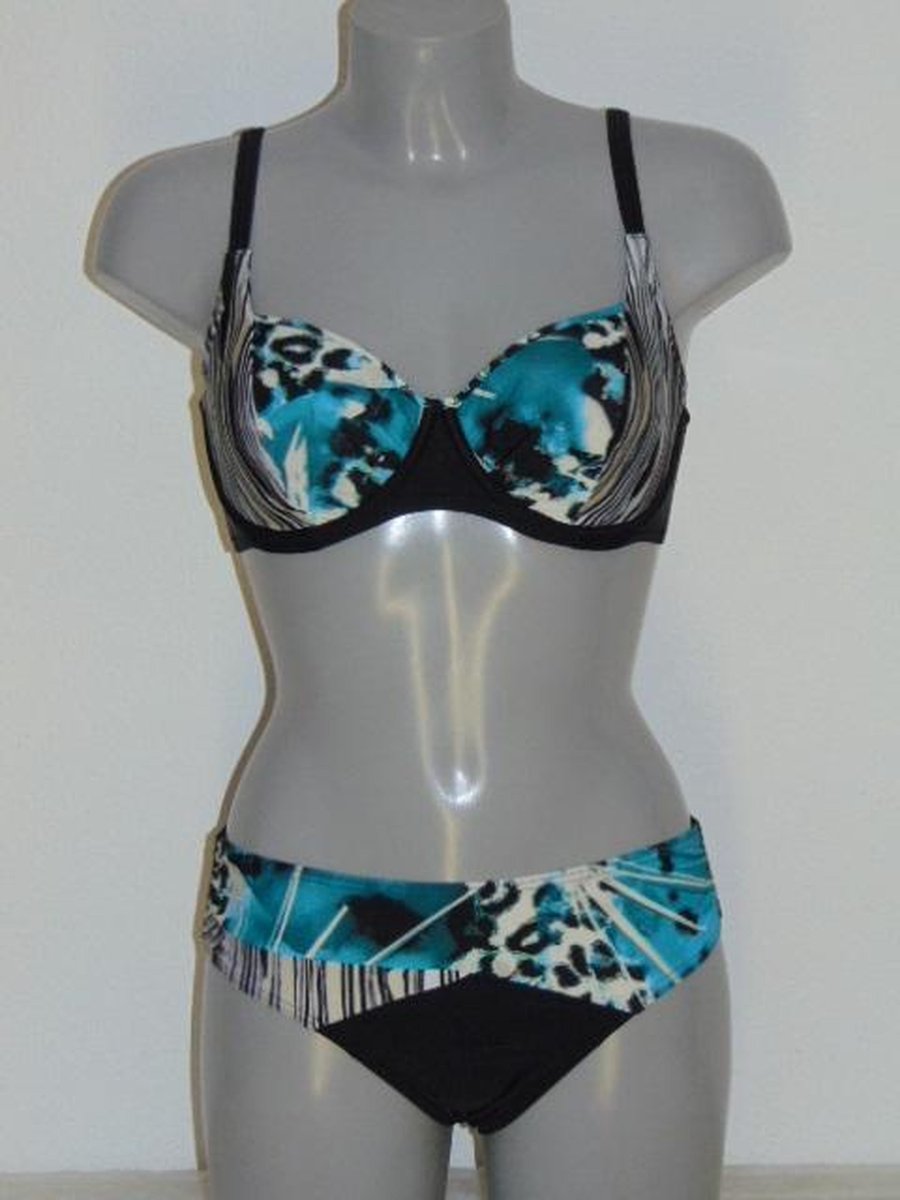 Mila Calella Blauw/Zwart - Bikini Maat: 36