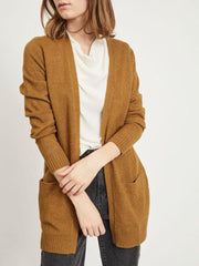 Viril Open L/s Knit Cardigan - Noos 14044041 Butternut/melange