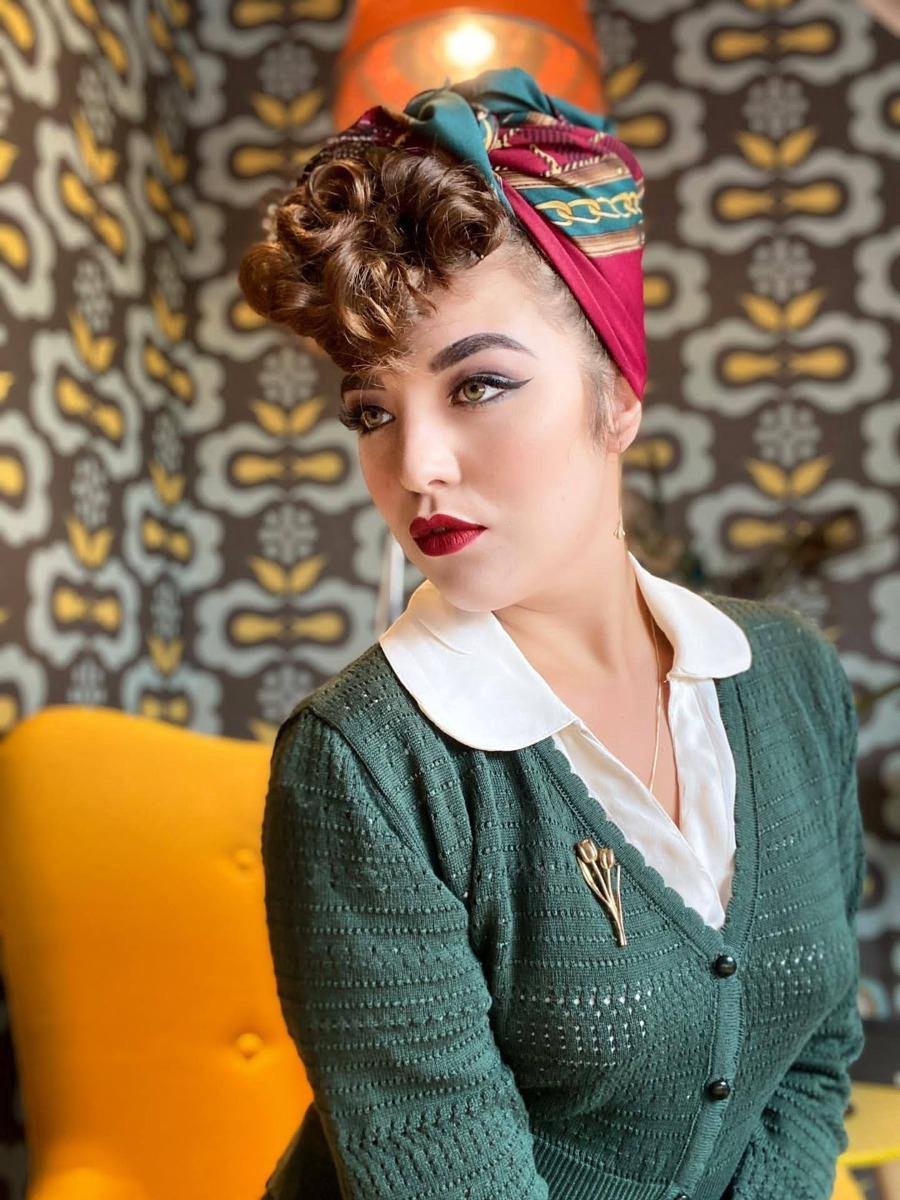 Retro Cardigan Groen