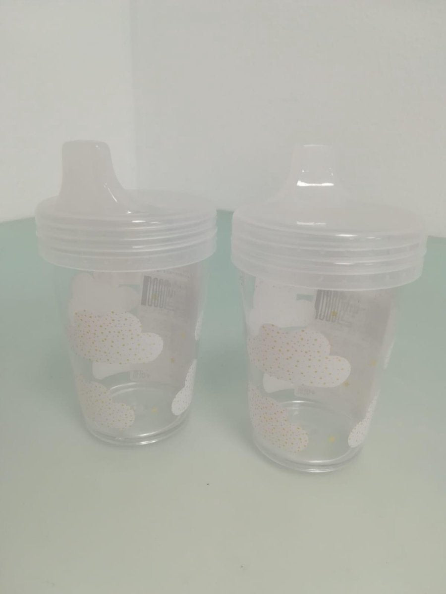 Drinkbekers - voor kleine kinderen - wolkjes - 2 stuks