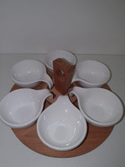 Bamboe 6 delig ring saus kommetjes