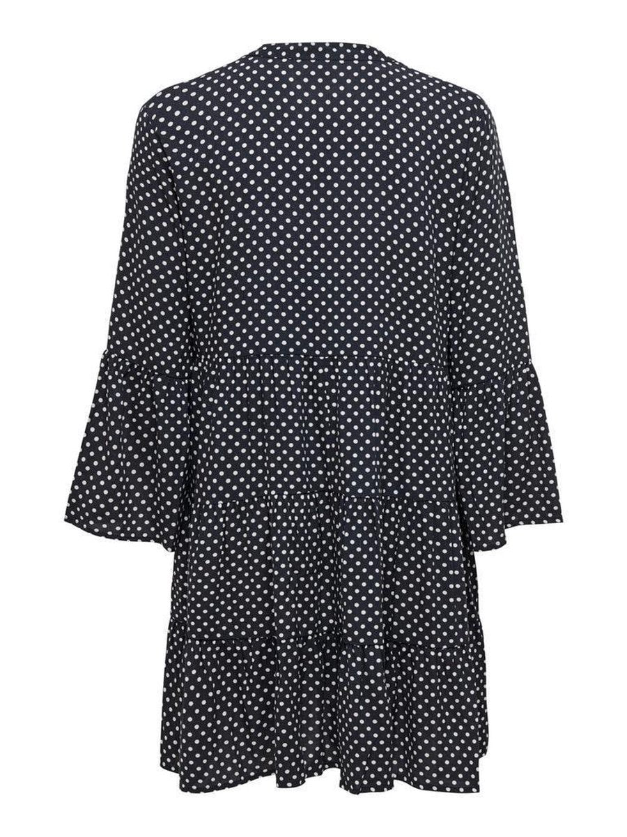 Jdystarr Life 7/8 V-neck Short Dres 15200302 Sky Captain/cloud Danc - L