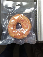 Kauwring kipfilet kip filet donut groot 12cm met runderhuid 5 stuks  van de snackmeester