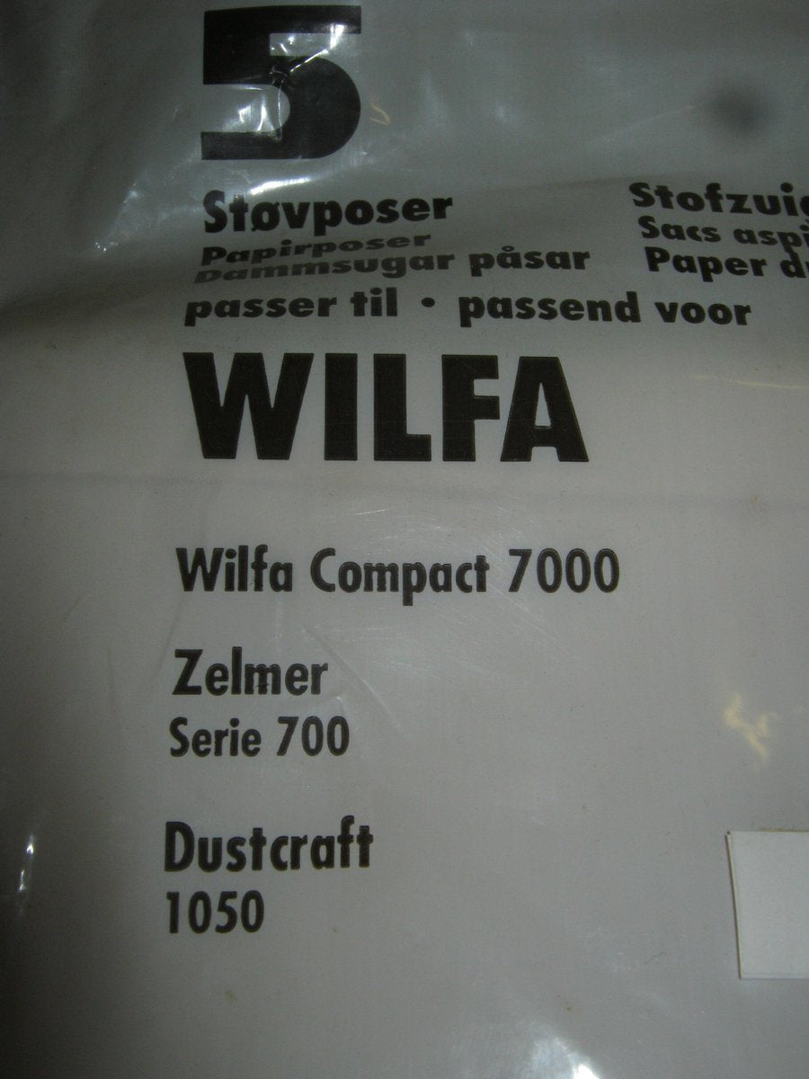 Wilfa Zelmer Dustcraft stofzuigerzakken  Cleanbag 5 stuks  Wi02