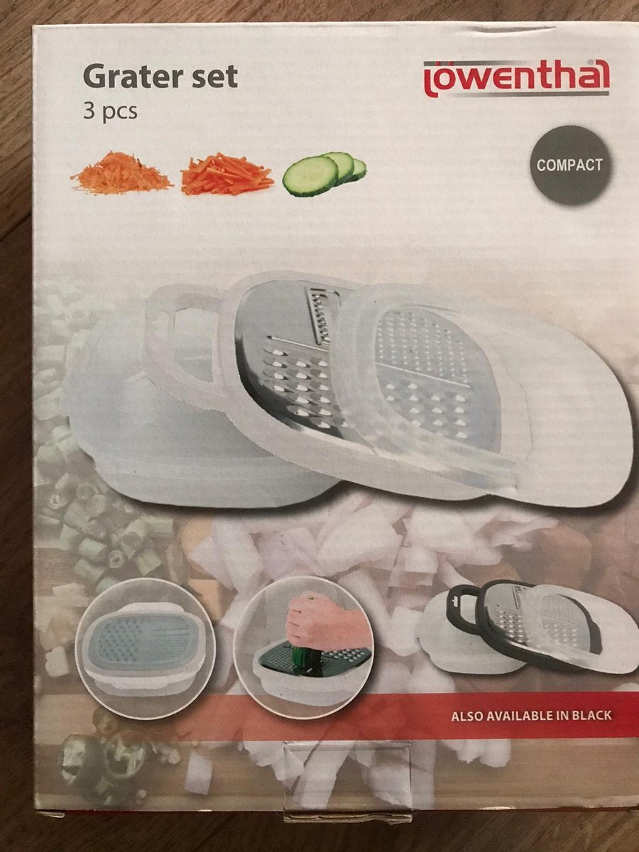 Lowenthal grater set groente rasp box met opvangbak
