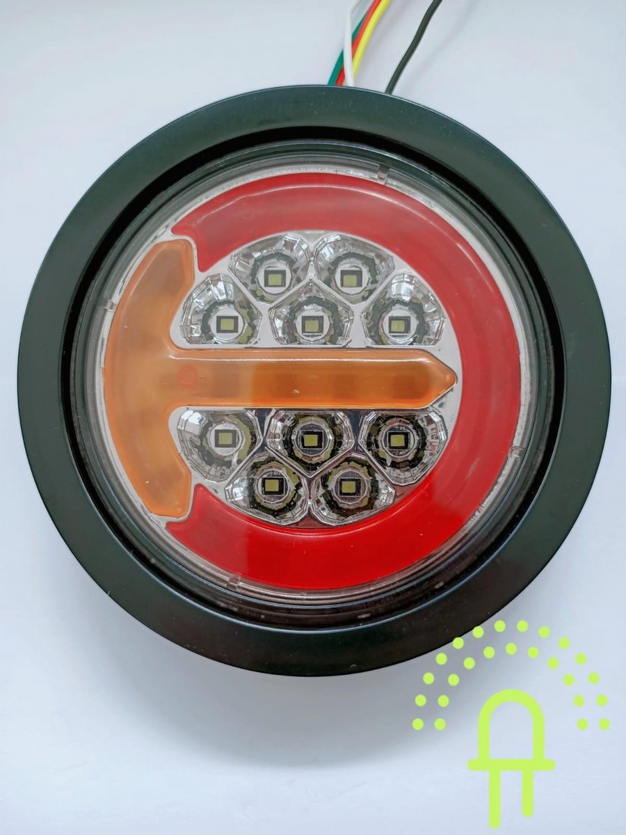 NEON Led Achterlicht inbouw DH3 10-30v Dynamisch knipperlicht