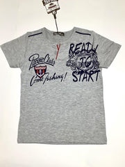 S&C T-shirt - grijs /blauw - maat 134