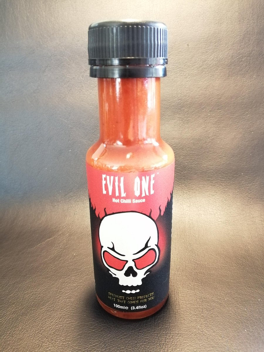 Evil One Hot Chilli Sauce (Heat Level 10) - ChilisausBelgium  - Grim Reaper Foods