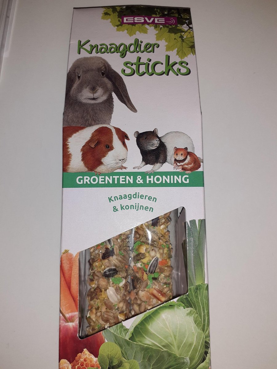 ESVE knaagdier sticks groenten en honing ( 2 x 45 gram)