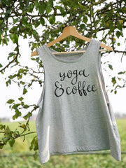 Yoga Tanktop Yoga & Coffee Biokatoen - L