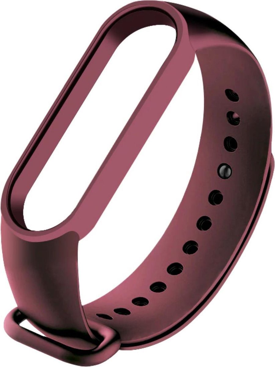 Horlogebandje voor Mi Band 5 - Sportarmband - Slimme Horlogeband voor Mi Band 5 - Bordeaux rood