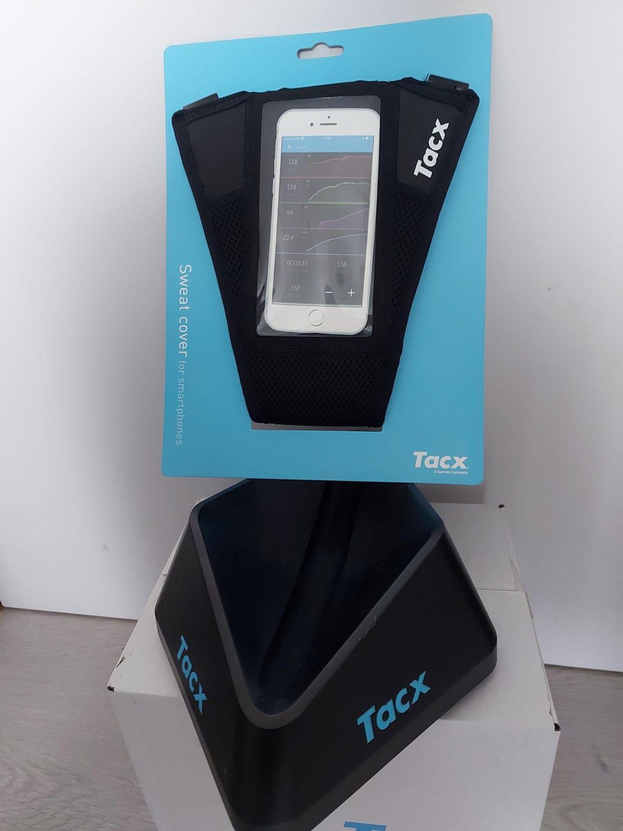 Tacx Front wiel Neo2 voorwielverhoger+ Zweetdoek Voor Smartphones Tacx T2931