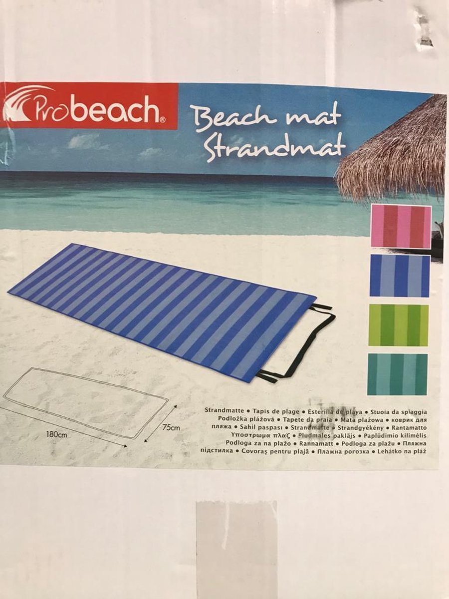 Strandmat - 6 stuks - roze - 75x180 cm