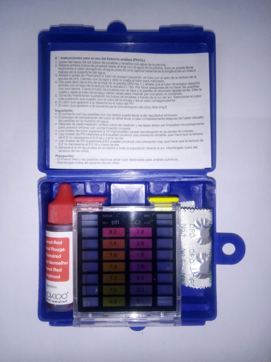 2-way (pH/Cl) Test Kit - 20cc Phenol + 20pcs DPD