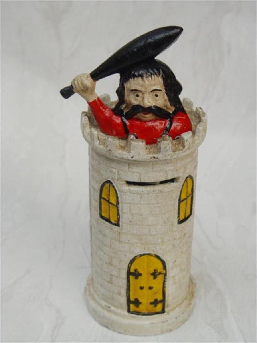 Man in Kasteeltoren - Spaarpot - Mechanisch - 23 cm hoog