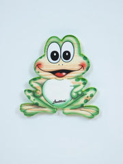 Decoratie bordje Kikker hout 14 x 14 cm | Bartolucci