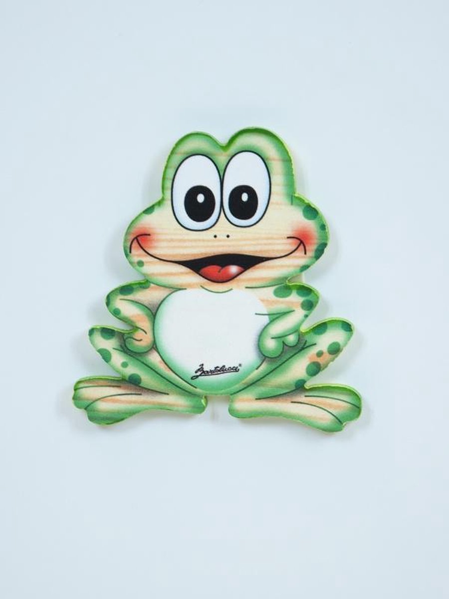 Decoratie bordje Kikker hout 14 x 14 cm | Bartolucci