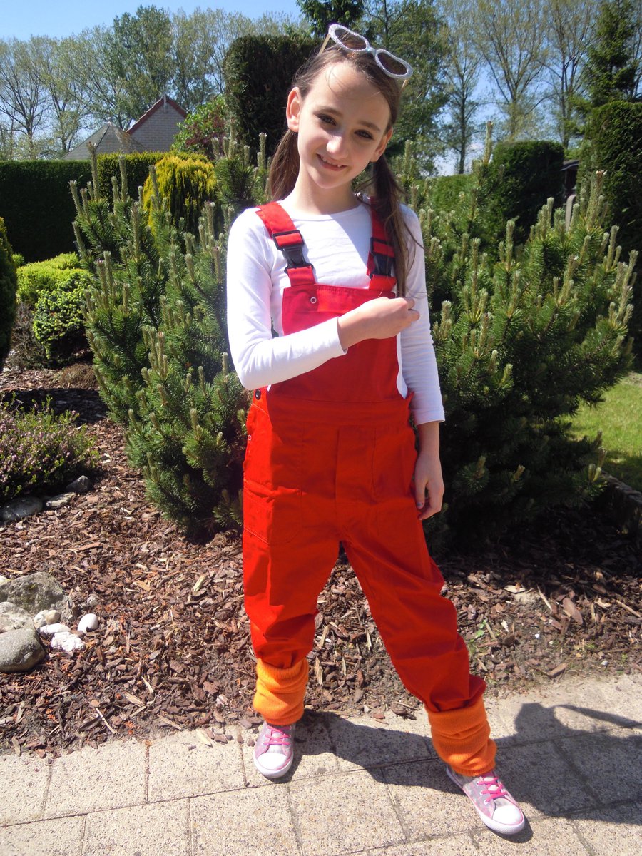 Tuinbroek voor kind rood