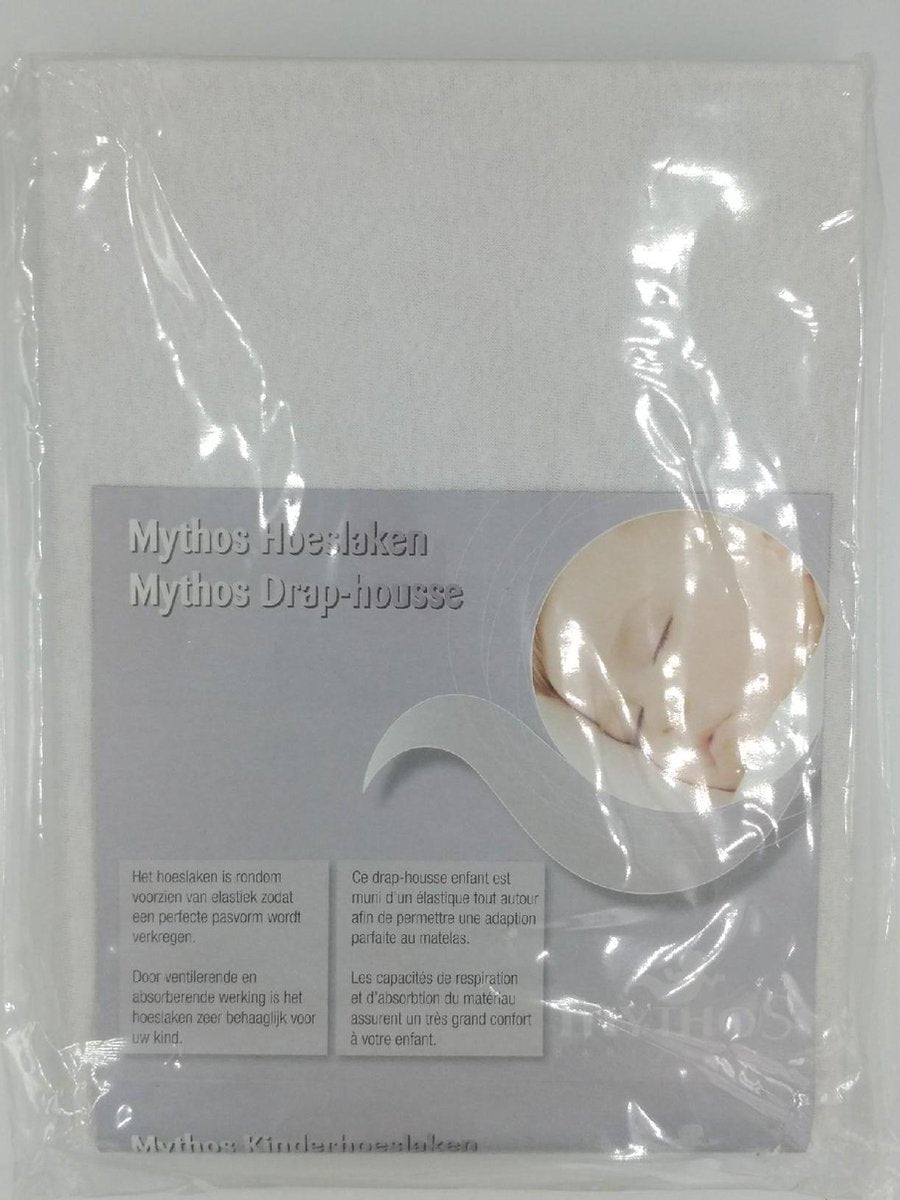 Mythos hoeslaken jersey 40 x 80cm wit