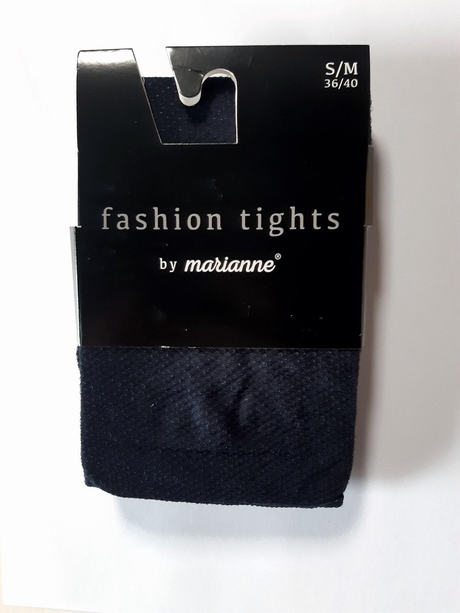 Marianne panty met patroon Marine/ blauw maat S /M