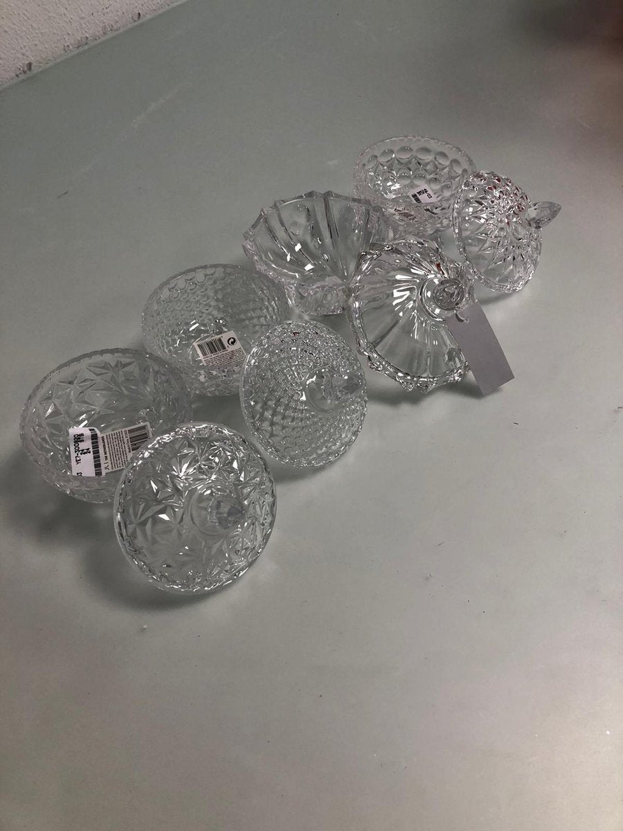 Crystalline snoepkommetje set (4 stuks)