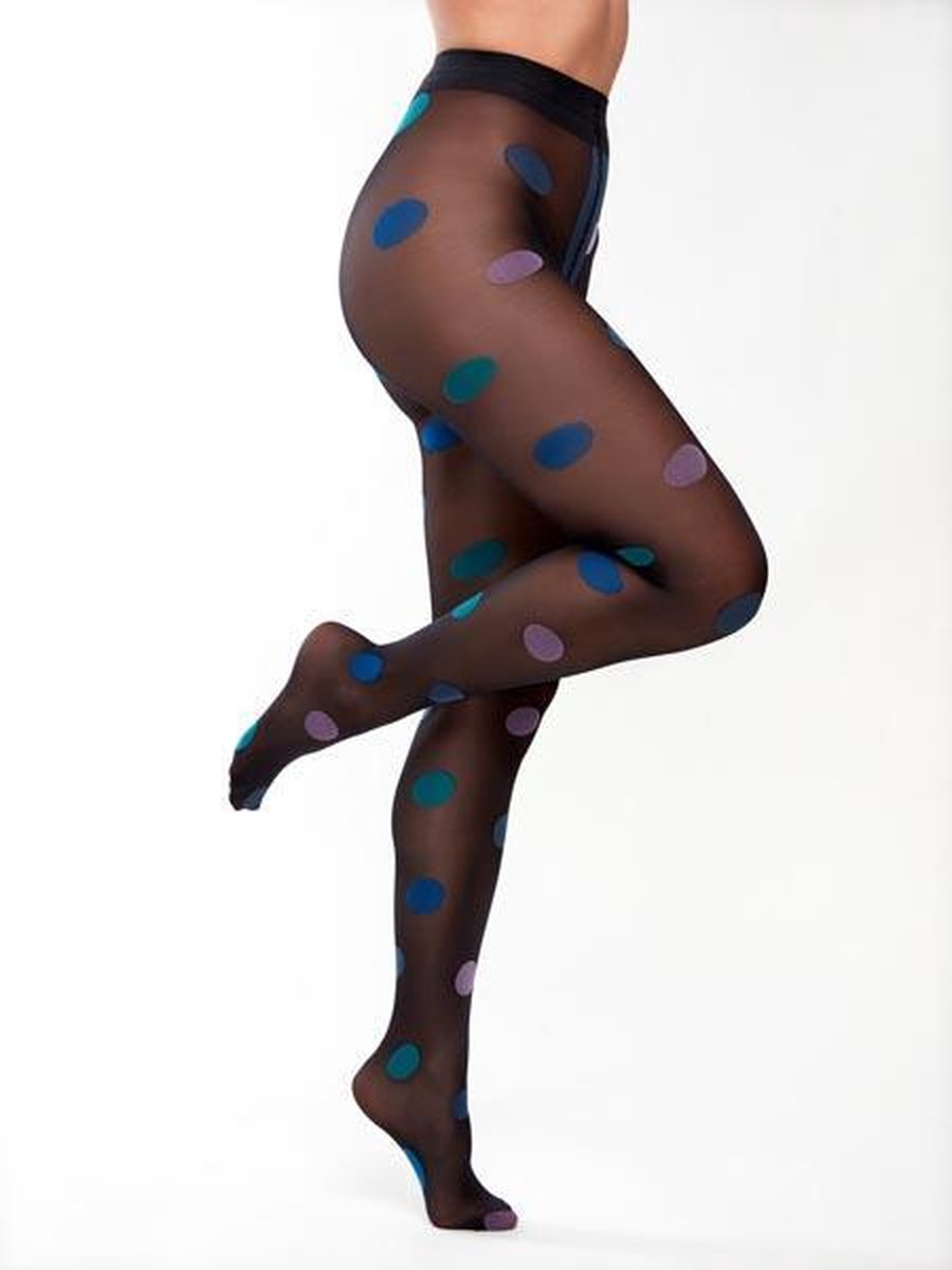 Good Mood Vrolijke Nylon Panty - Grote Stippen - Maat M