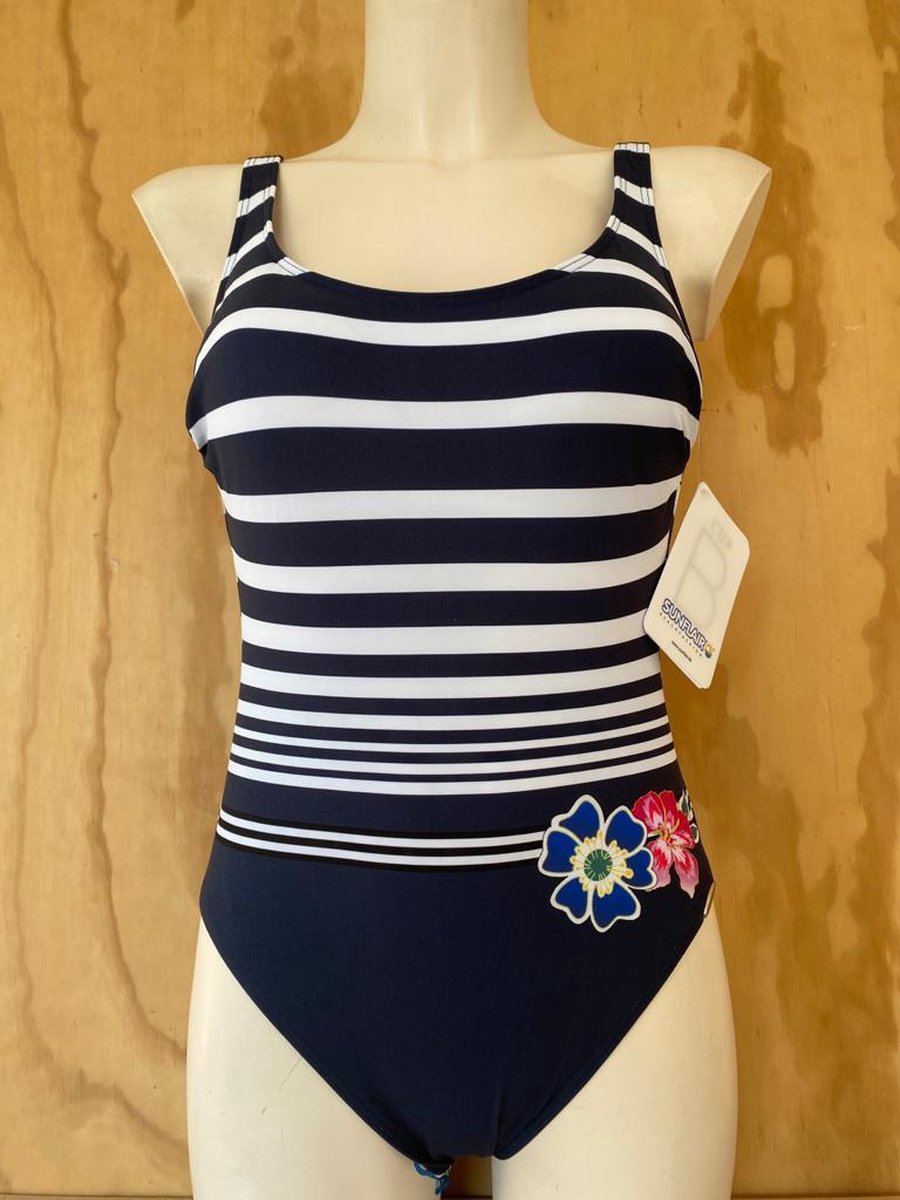 Sunflair badpak donkerblauw 22323 maat 38B
