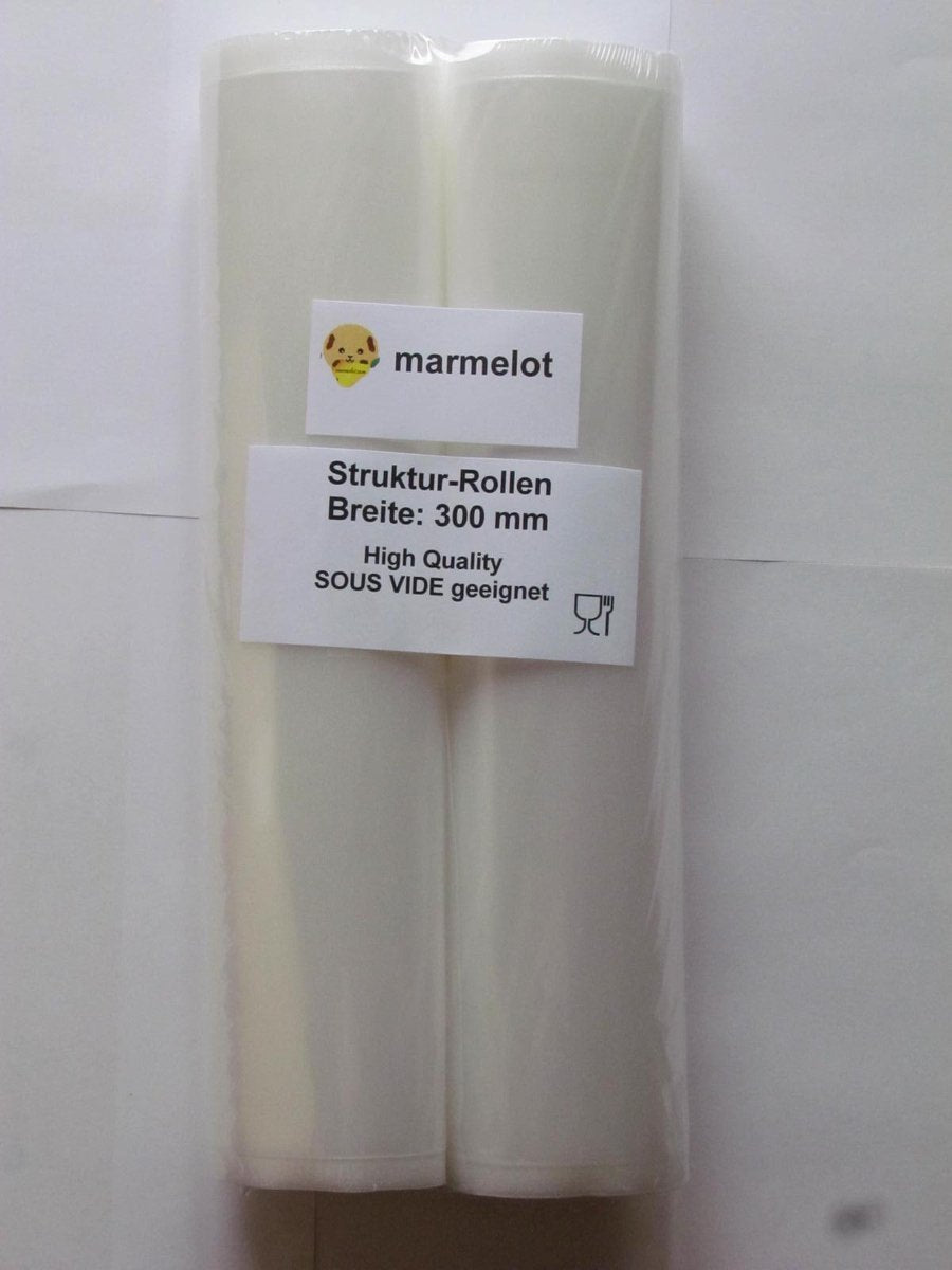 Marmelot Vacuumfolie Rollen Mikro Structuur 30cm x 6m 2 Rollen voor alle Merken Vacuum Sealers
