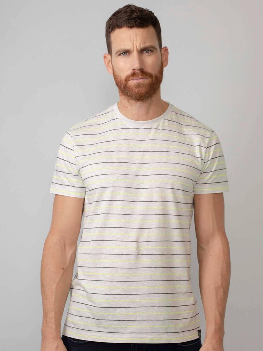 Petrol Industries - Heren Gestreept t-shirt - Zwart - Maat XXL