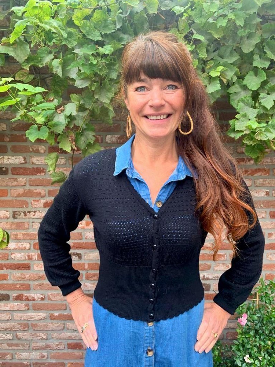 Retro Cardigan Zwart