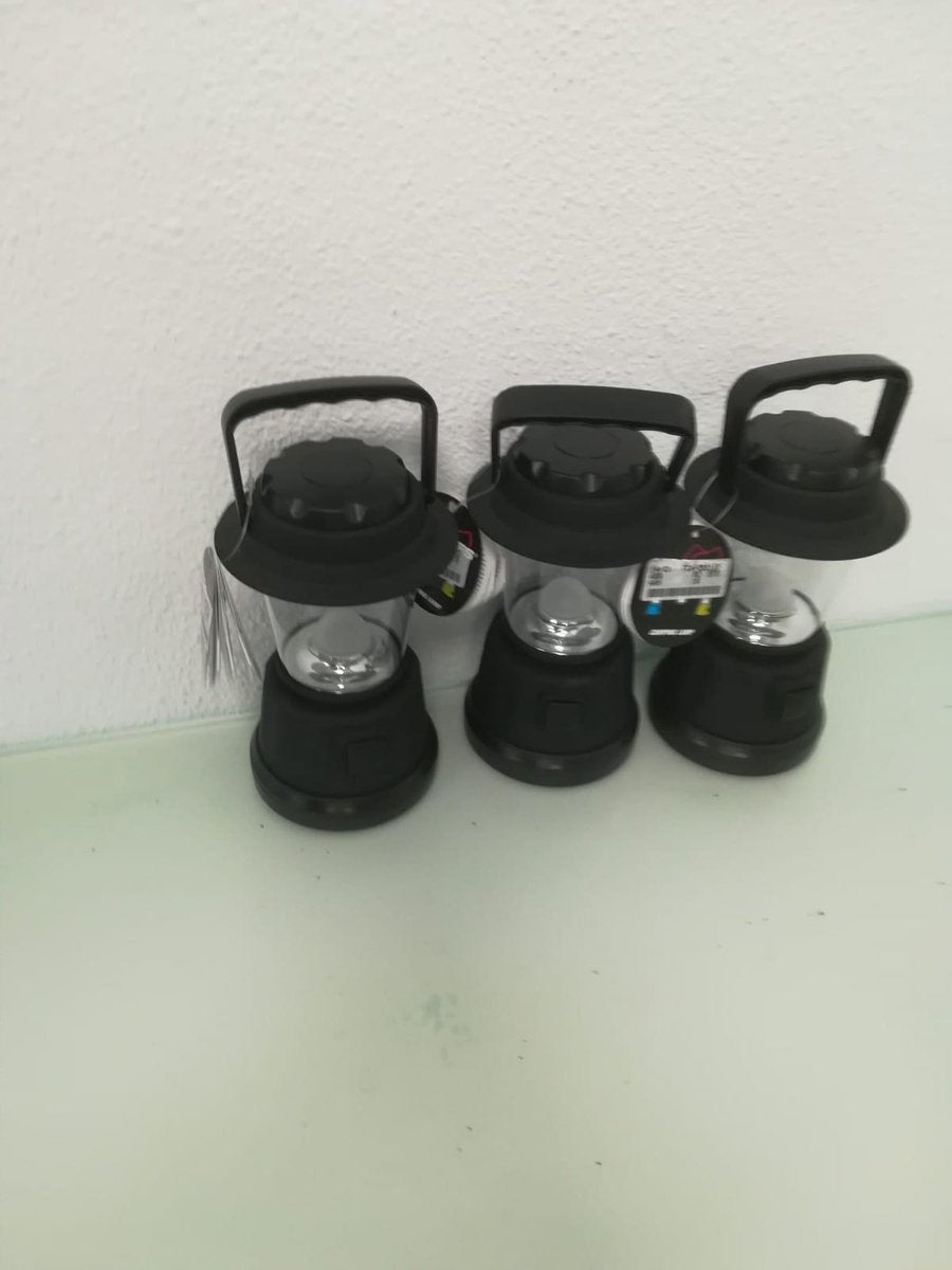 Camping lamp - zwart - 3 stuks
