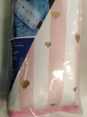 gordelkussen voor meisjes/ seat belt cushion/ roze/ gold heart