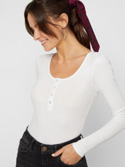 Pckitte Ls Top Noos Bc 17101437 Bright White