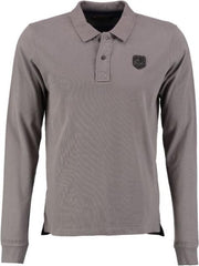 Petrol grijze slim fit polo sweater - Maat XS