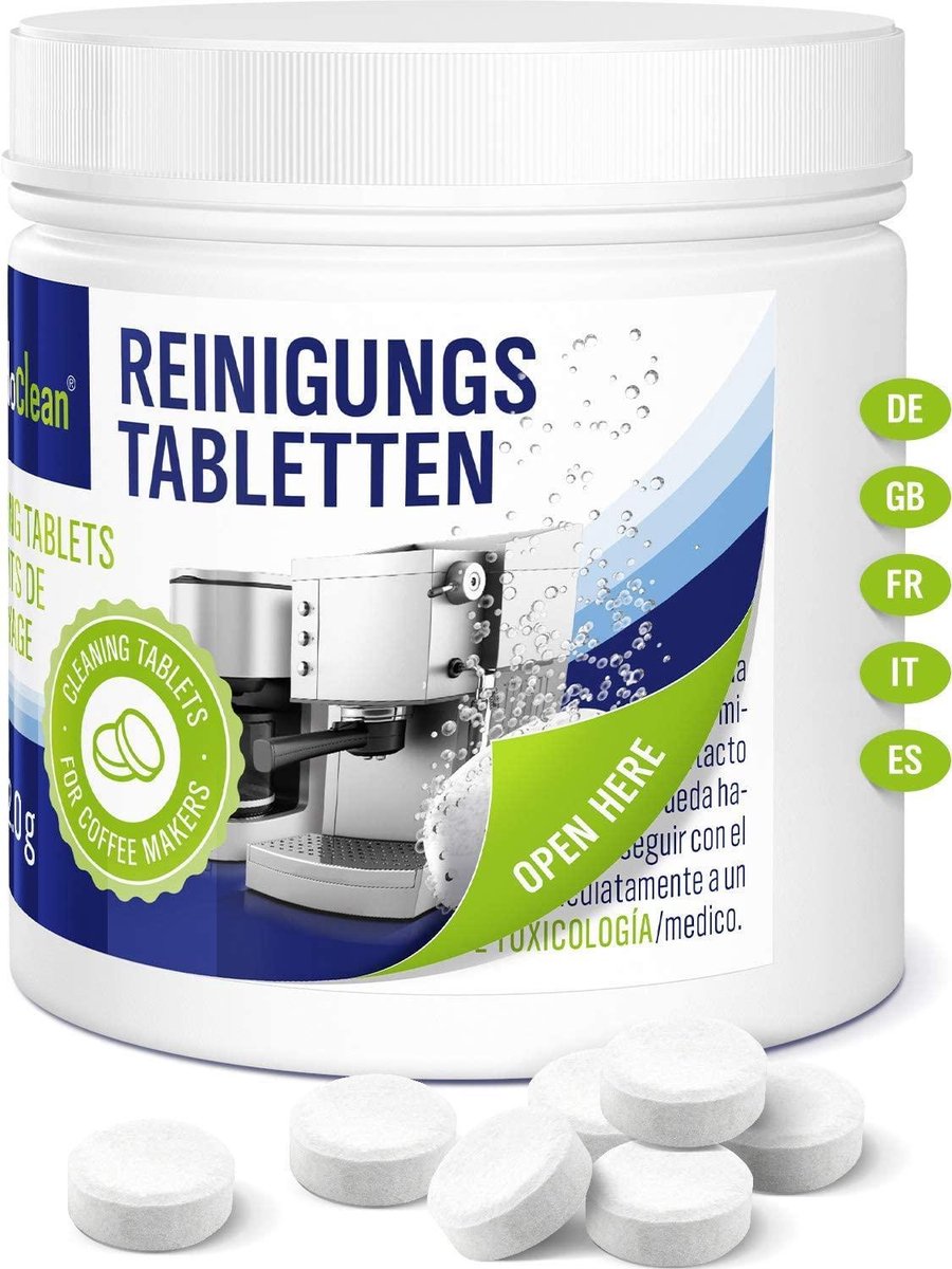 Reinigingstabletten 40x 2g voor volautomatische koffiemachines die compatibel zijn met alle merken