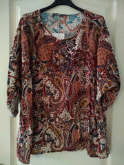 Dames blouse Anique Paisley roze XL/XXL
