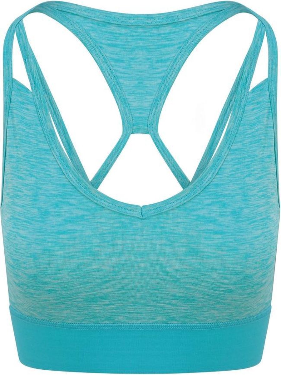 AWDis Gewoon Cool Womens/Ladies Girlie Cross Back Crop Top (Ocean Melange)