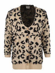 Urban Classics Curvy gebreid vest ladies leo Zwart-4xl
