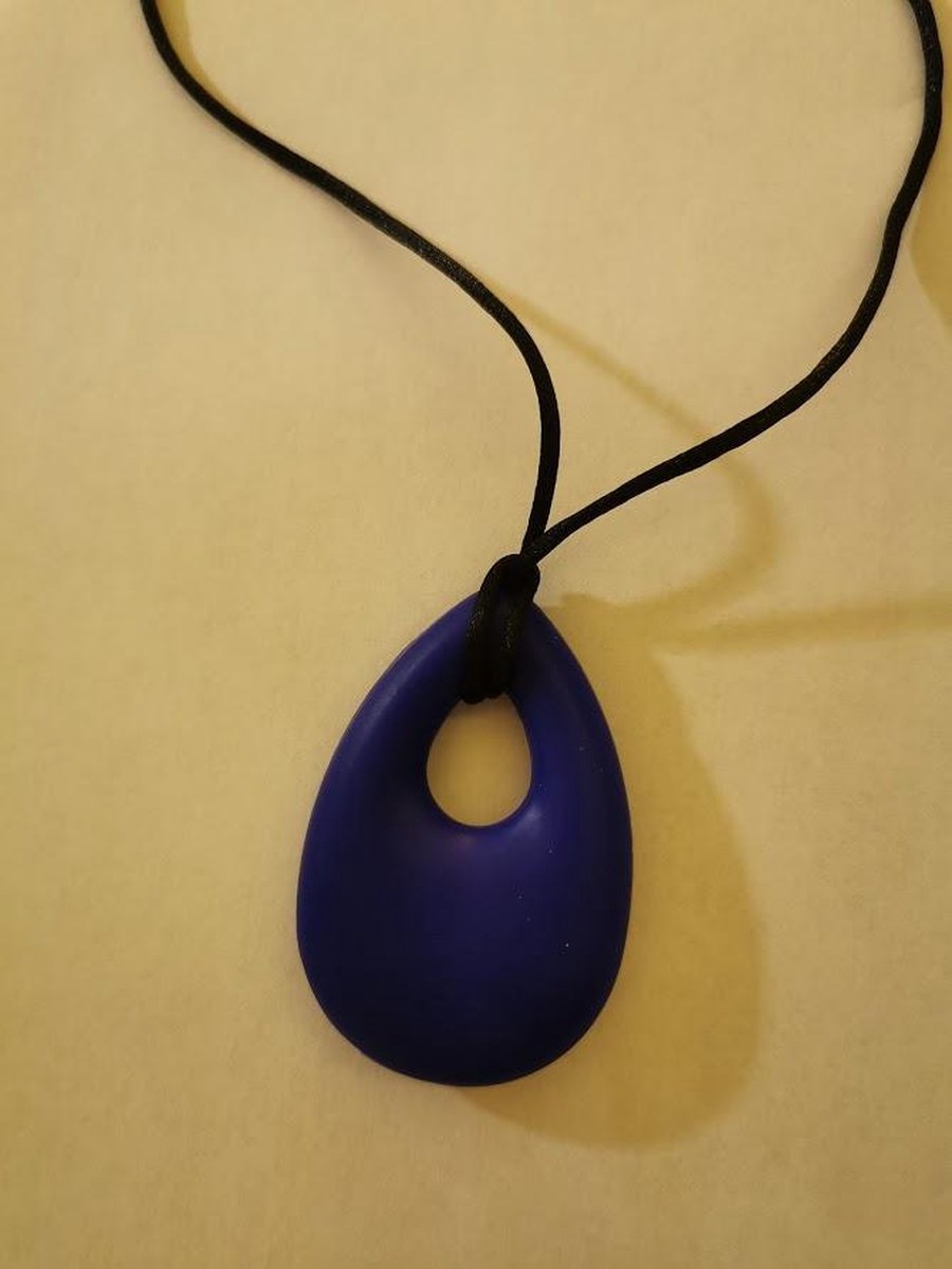 bibbi4you.nl bijtsteen kauw sieraden bijt ring bijt steen ketting voor moeder en kind kauwsieraden paars/blauw ADHD autisme