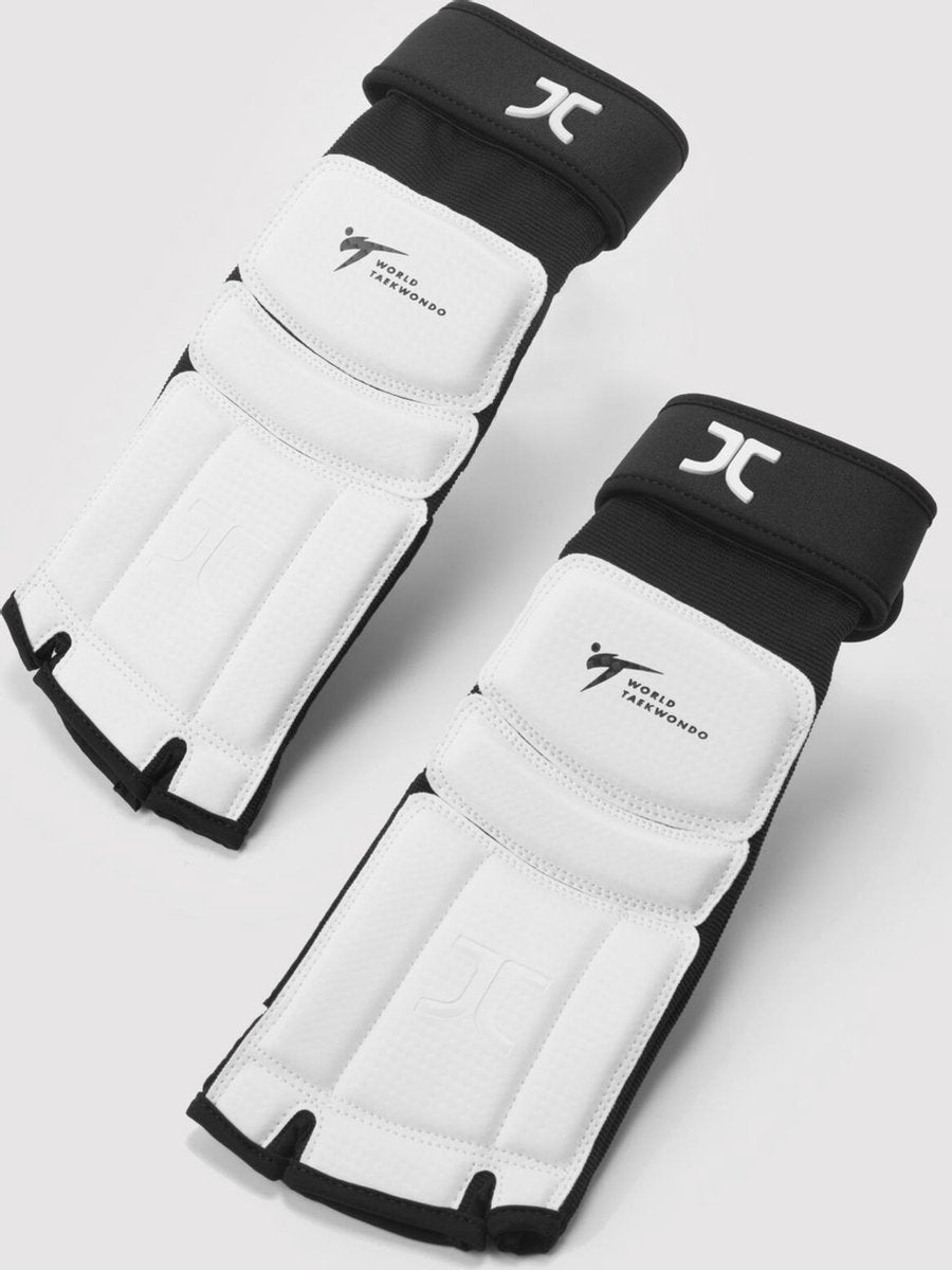 Taekwondo-voetbeschermers JCalicu | WT-goedgekeurd | wit - Product Kleur: Wit / Product Maat: L