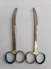 Belux Surgical / 2 x Chirurgische schaar gebogen stomp/ stomp 14 cm RVS