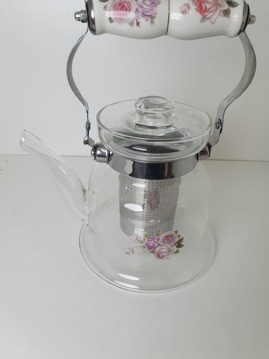 Transparante glazen theepot met filter (900ml)