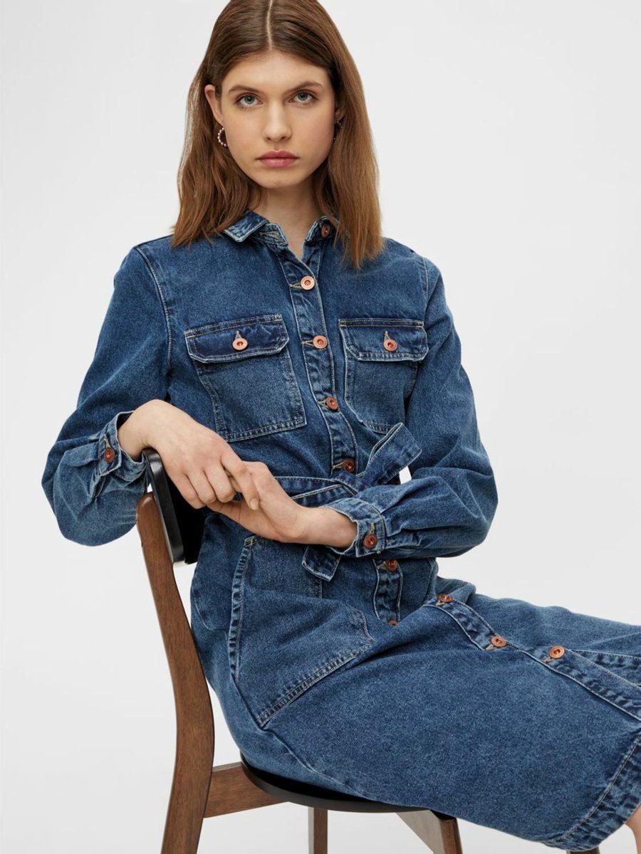 Pcgamir Ls Denim Coat Mb261-vi Bc 17111439 Medium Blue Denim